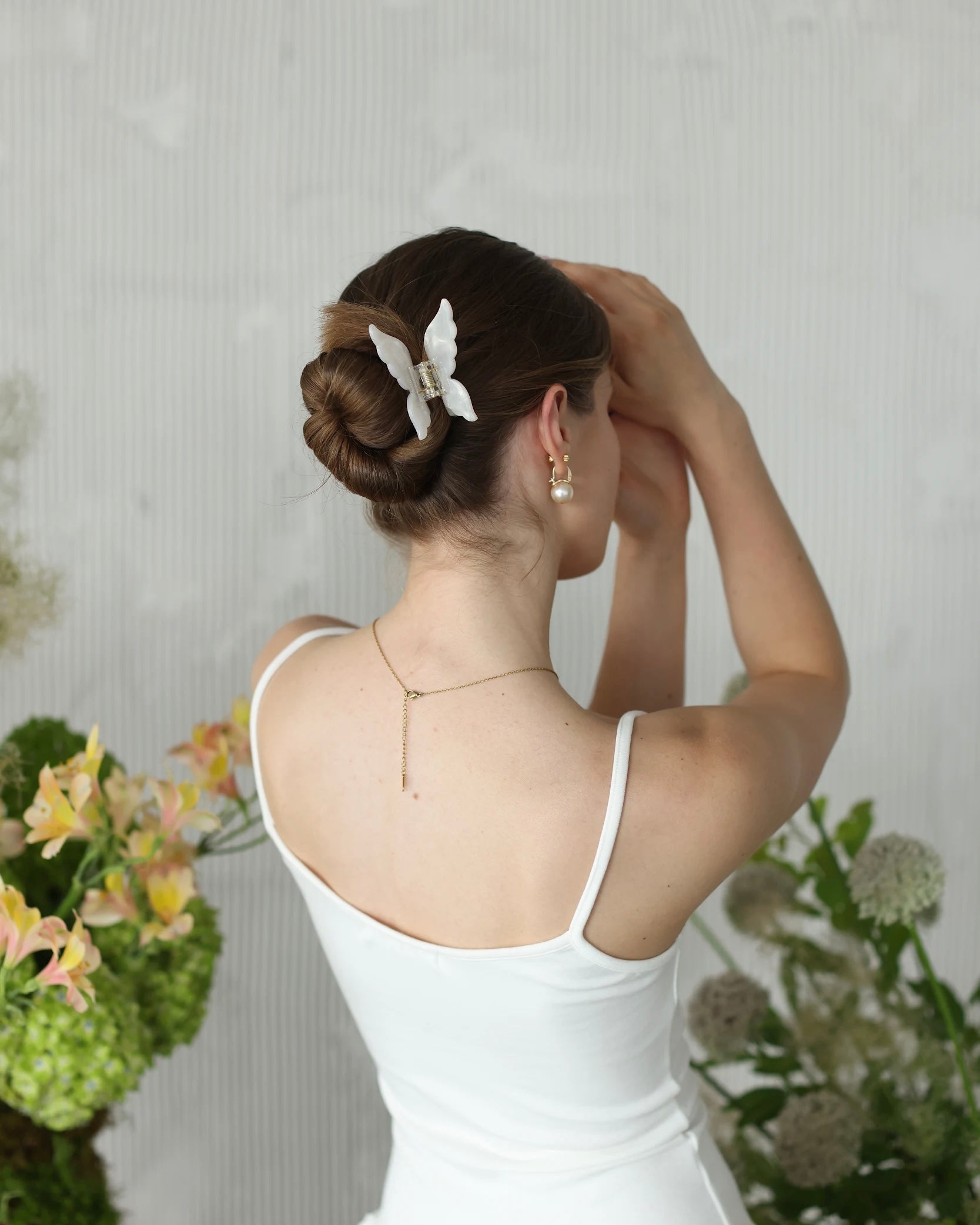 Marble Butterfly Clip
