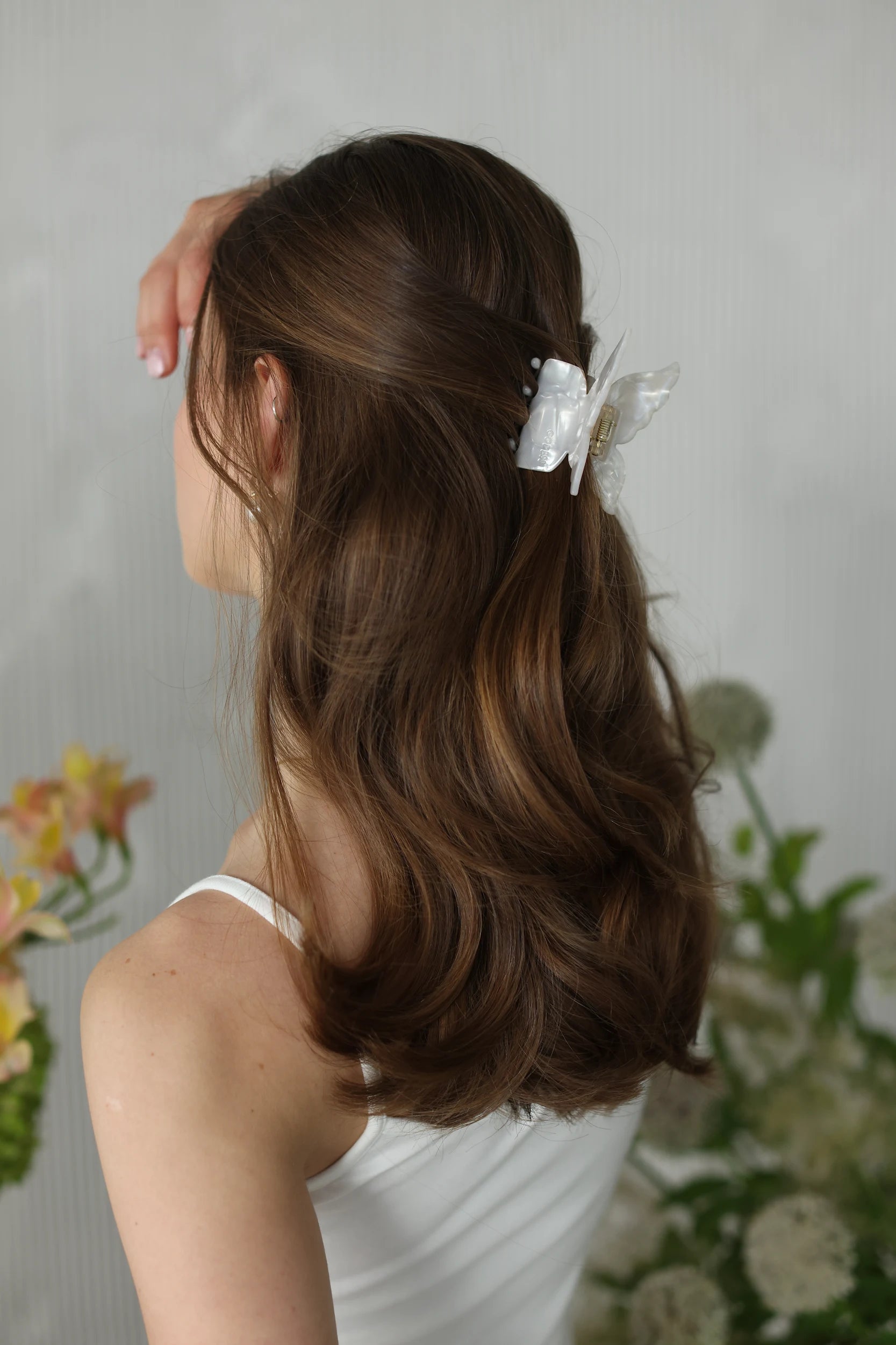 Marble Butterfly Clip